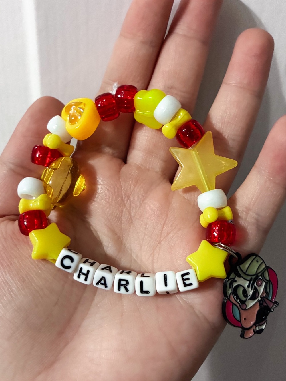 Hazbin Hotel: Charlie Morningstar Inspired Kandi Bracelet